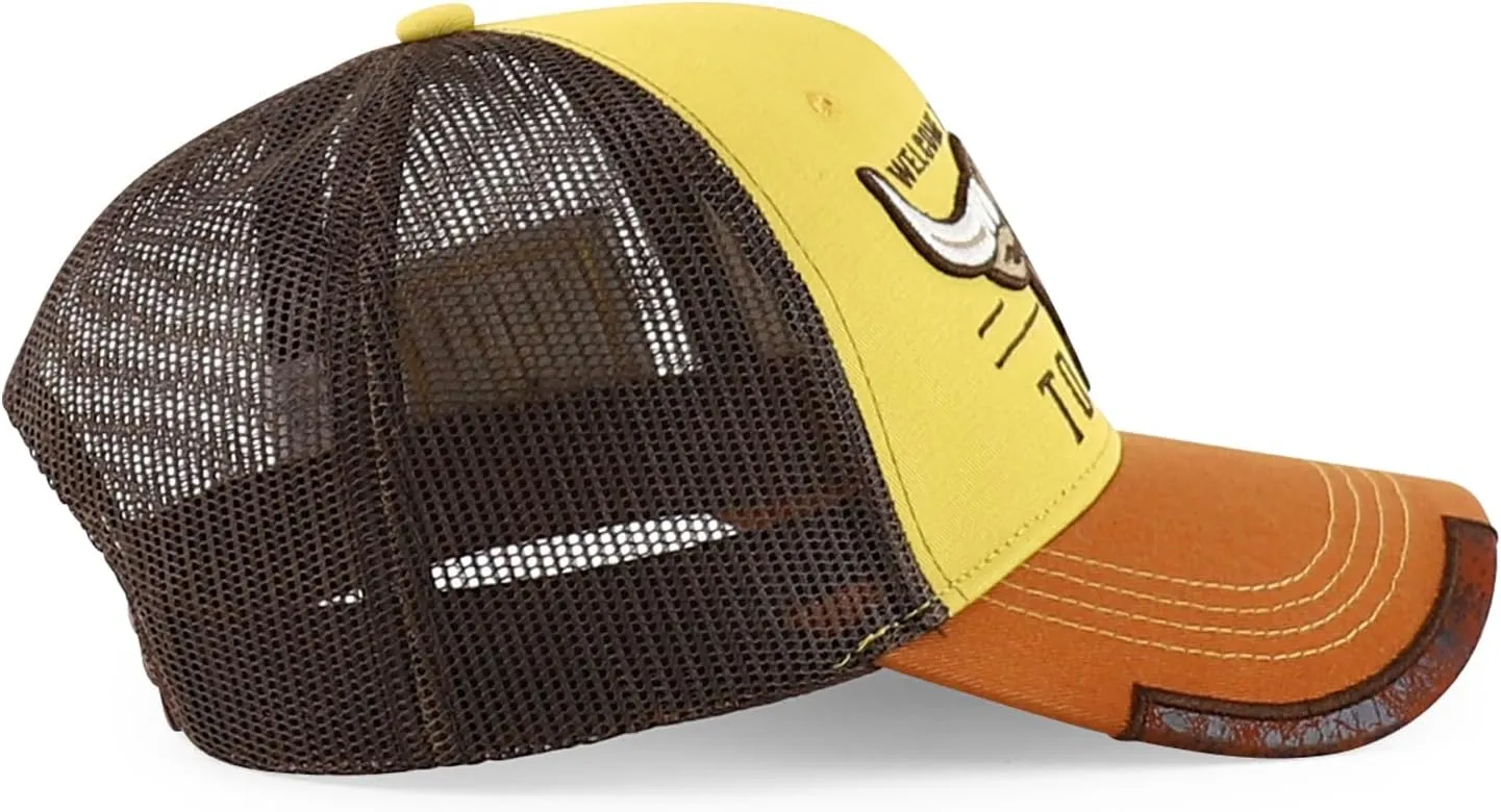 Trendy Apparel Shop Bull Embroidered Western Snapback Trucker Cap