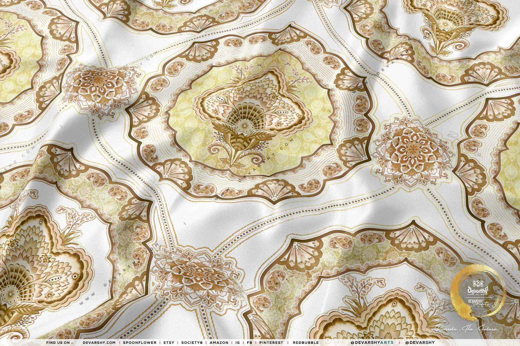 Vintage Baroque Apparel Fabric 3Meters , 9 Designs | 8 Fabric Options | Floral Fabric By the Yard | 074