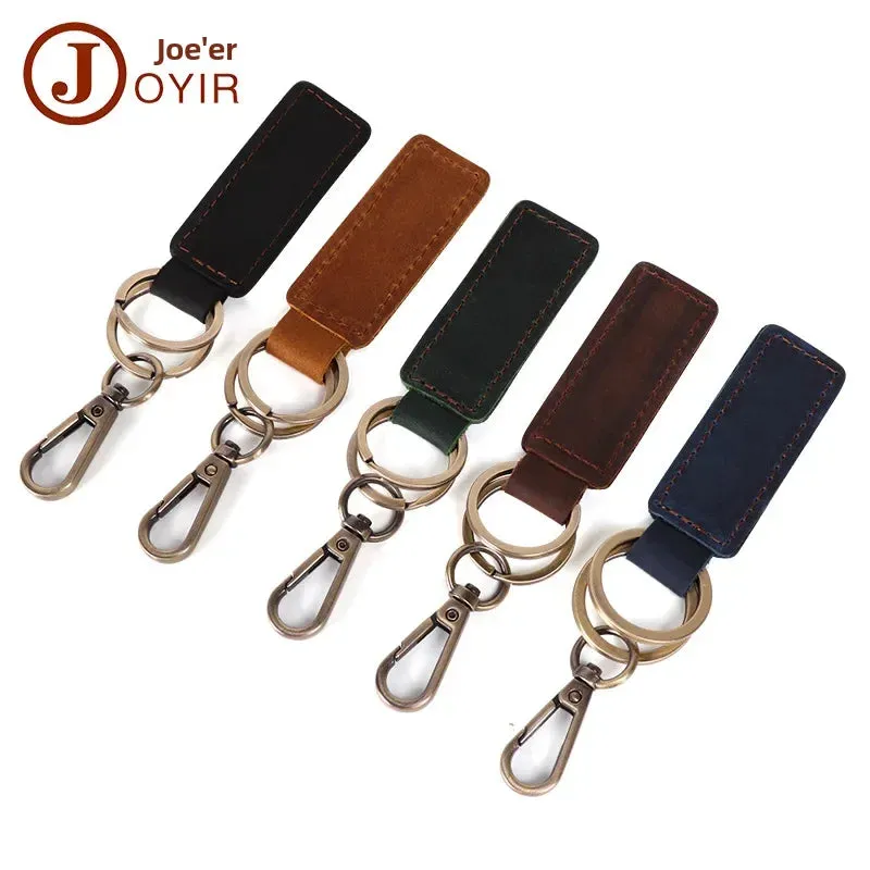 VINTAGE BROWN LEATHER KEYCHAIN