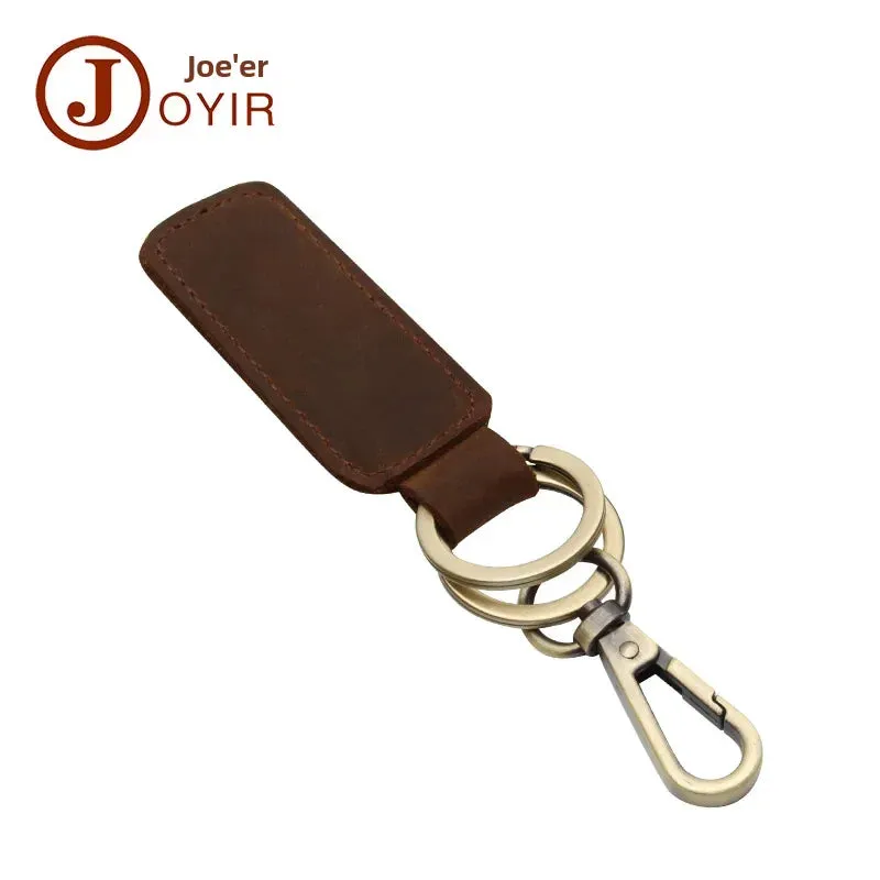 VINTAGE BROWN LEATHER KEYCHAIN