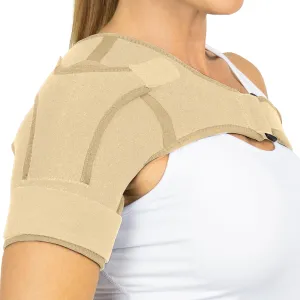 Vive Shoulder Brace for Women - Injury Recovery Compression Support Sleeve - for Rotator Cuff Injuries, Arthritis, Sprain, Dislocation, PT - Targeted Inflammation Pain Relief (Beige, Medium)