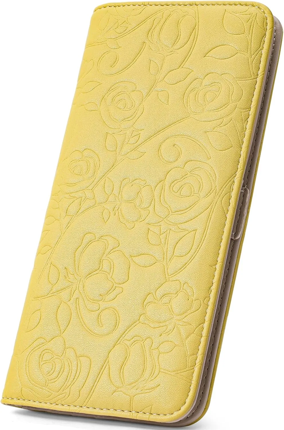 Wallet Women Ultra Slim Thin Womens Wallet RFID Blocking Bifold Clutch Long Ladies Wallet Rose YELLOW
